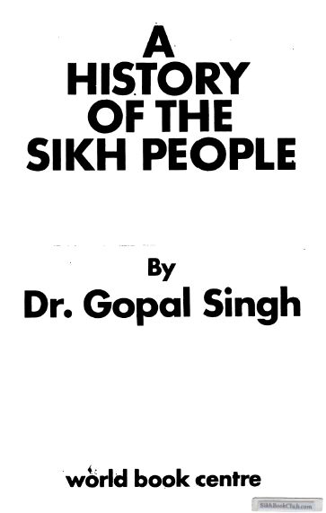 A History of The Sikh People